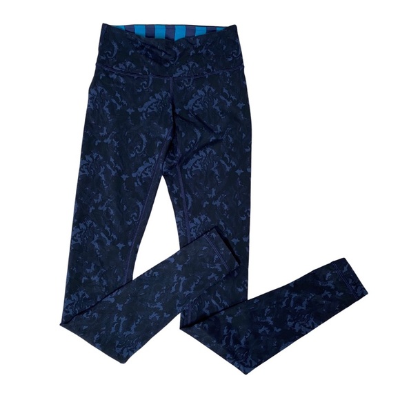 Lululemon Wunder Under Pant in Micro Macro Stripe Surge Size 2